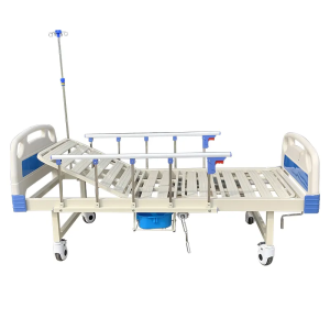 2 Function Manual Hospital Bed with Toilet Elderly Patient Care