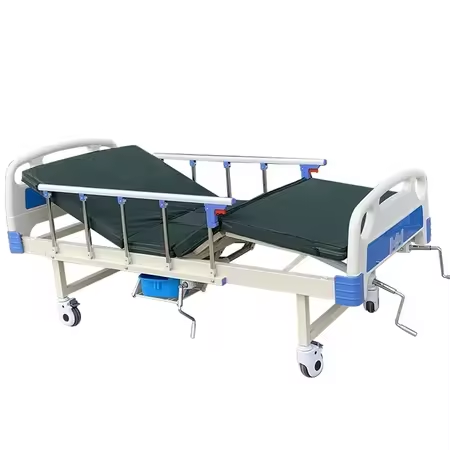 2 Function Manual Hospital Bed with Toilet Elderly Patient Care