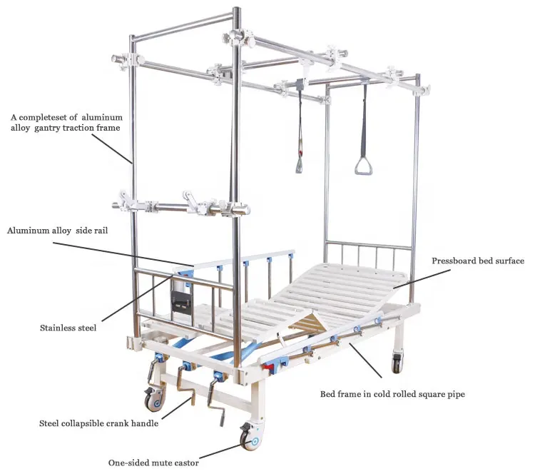 4 Crank Manual Orthopedic Nursing Bed