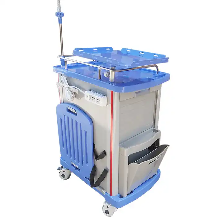 Crash Cart Emergency Trolley with Wheel