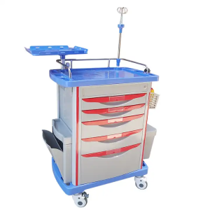 Crash Cart Emergency Trolley with Wheel