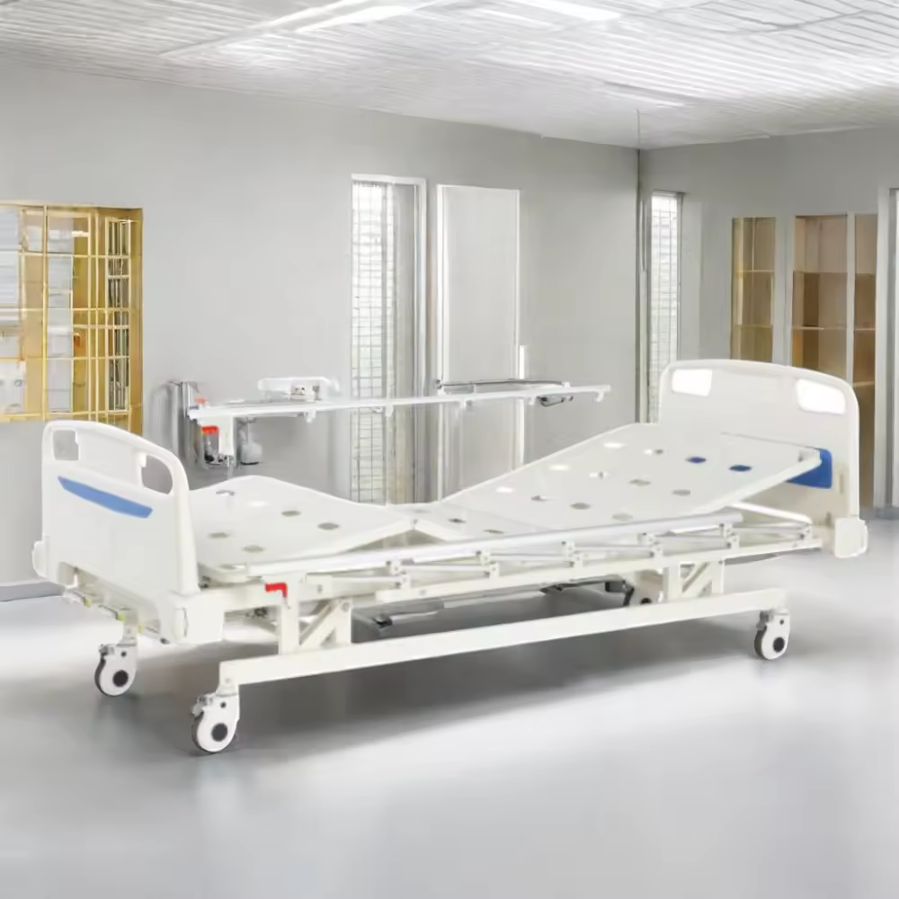 Factory Wholesale 3 Crank Manual Hospital Bed Multi Position